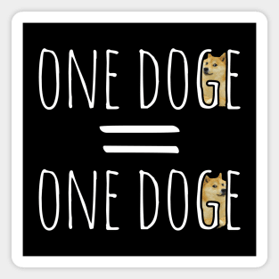 one dogecoin equals one dogecoin Magnet